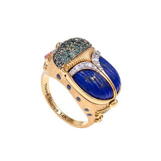 Three Stories Sacred Scarab Poison Ring