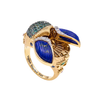 Three Stories Sacred Scarab Poison Ring