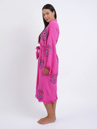 peshtemal robes pink with pink eye