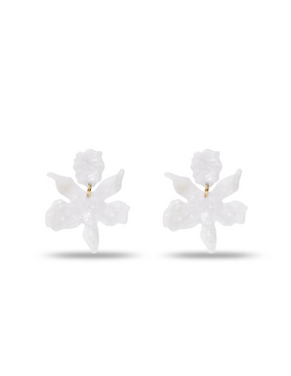 Lele Sadoughi Mother of Pearl Small Paper Lily Earrings