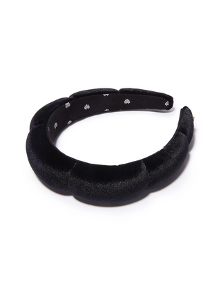 Lele Sadoughi Jet Velvet Scalloped Headband