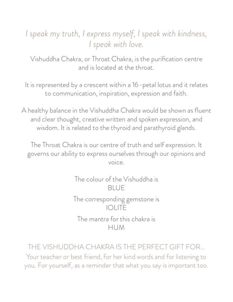 Tiny Om Pendant- Communication Chakra - Vishuddha
