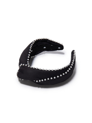 Lele Sadoughi Jet Marlene Pearl Embellished Headband
