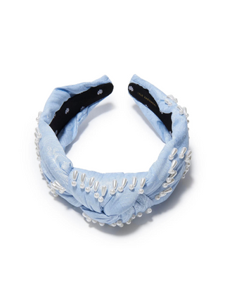 Lele Sadoughi Cloudy Sky Knotted Venus Embellished Headband