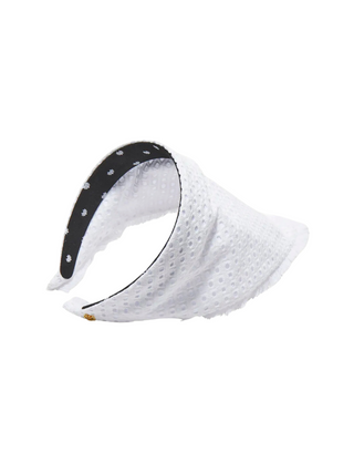 Lele Sadoughi Ivory Eyelet Jackie Hankerchief Headband