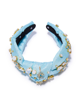 Lele Sadoughi x Wicked Bubble Blue Knotted Crystal Want Headband