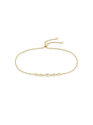 Zoe Chicco 14k Gold Linked Mixed Cut Diamond Bolo Bracelet, Zoe Chicco bracelet, Bolo Bracelets, Zoe Chicco bolo bracelet, zoe Chicco 14k gold bracelet