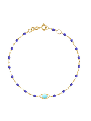 Gigi Clozeau Eye Classic Bracelet Bleuet & Yellow Gold