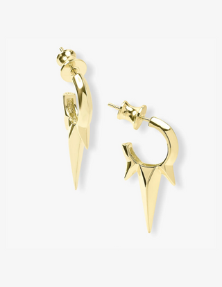 Melinda Maria, Melinda Maria earrings, Jewelry, Melinda Maria Gold Accessories, Accessory, Fashion Jewelry, Gold Earrings, Gold Hoops, Earring, Hoops, Melinda Maria Gold Hoop Earrings, Spike Earrings, Baby Spike Earrings