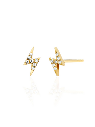 "EF Collection Diamond Mini Lightning Bolt Stud Earring" "ef collection diamond stud earrings" "ef collection diamond earrings" "lightning bolt earrings" "14k gold stud earrings"