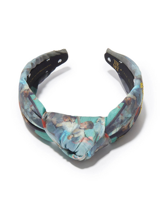 Lele Sadoughi The Met x Lele Degas Printed Knotted Headband, Lele Sadoughi Pacific Sky Linen Knotted Headband, "lele sadoughi crystal headband" "lele sadoughi gigi headband" "lele sadoughi raffia headband" "lele sadoughi slim knotted headband" "knotted headband lele sadoughi" "lele sadoughi alice headband" "where are lele sadoughi headbands made", The Met headbands, Lele Sadoughi The Met x Lele Renoir Printed Knotted Headband,