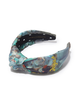 Lele Sadoughi The Met x Lele Degas Printed Knotted Headband, Lele Sadoughi Pacific Sky Linen Knotted Headband, "lele sadoughi crystal headband" "lele sadoughi gigi headband" "lele sadoughi raffia headband" "lele sadoughi slim knotted headband" "knotted headband lele sadoughi" "lele sadoughi alice headband" "where are lele sadoughi headbands made", The Met headbands, Lele Sadoughi The Met x Lele Renoir Printed Knotted Headband,