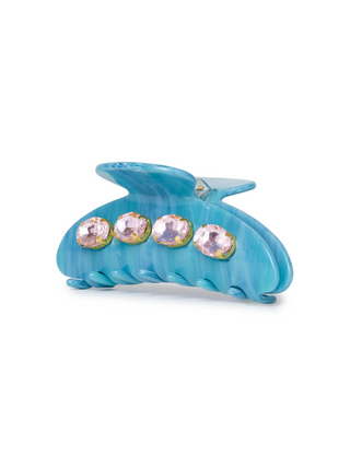 Lele Sadoughi Azure Large Crystal Claw Clip