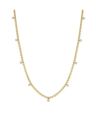 zoe chicco, zoe chicco 9 prong set diamond necklace, zoe chicco necklace