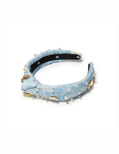 Lele Sadoughi Kids Blue Embellished Bunny Knotted Headband  display picture 1