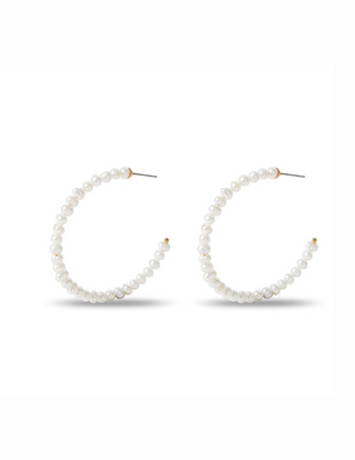 "lele sadoughi freshwater pearl large hoops" "pearl hoop earrings" "real pearl earrings" "freshwater pearl necklace" "baroque pearls"