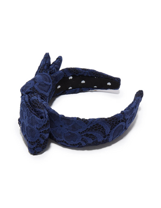 Lele Sadoughi Midnight Lace Printed Holly Headband