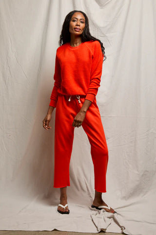 Perfect White Tee Ziggy Reverse Fleece Shrunken Crew Neck Sweatshirt Tomato