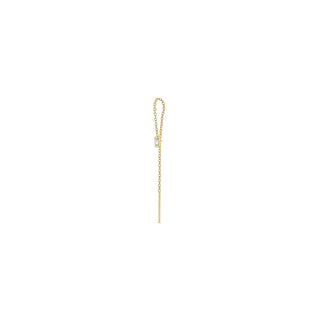 Zoe Chicco 14K Baguette Diamond Loop Threader Earrings