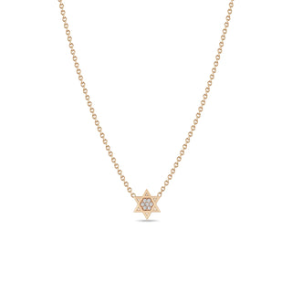 zoe chicco, zoe chicco star of david, star of david necklace, zoe chicco pave diamond star of david