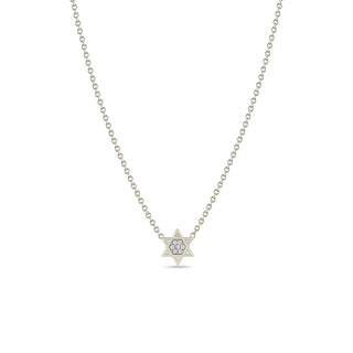 zoe chicco, zoe chicco star of david, star of david necklace, zoe chicco pave diamond star of david