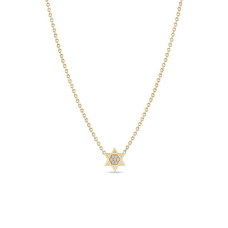 zoe chicco, zoe chicco star of david, star of david necklace, zoe chicco pave diamond star of david