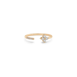 zoe chicco, zoe chicco prong diamond quad ring