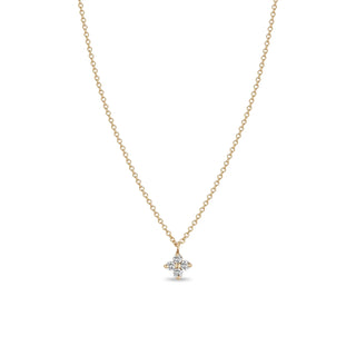 zoe chicco necklace, zoe chicco quad diamond pendant