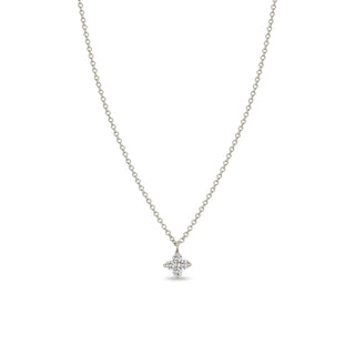 zoe chicco necklace, zoe chicco quad diamond pendant