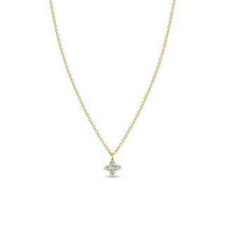 zoe chicco necklace, zoe chicco quad diamond pendant