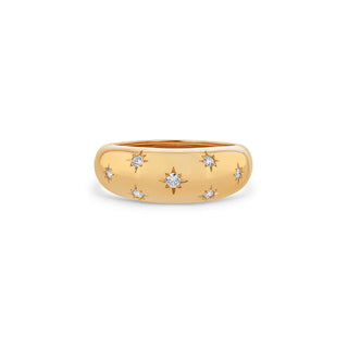 Zoe Chicco Scattered Star Set Diamonds Small Aura Ring