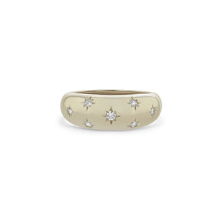 Zoe Chicco Scattered Star Set Diamonds Small Aura Ring