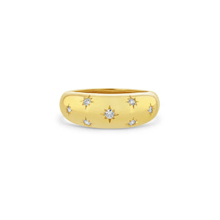 Zoe Chicco 14k Scattered Star Set Diamonds Small Aura Ring