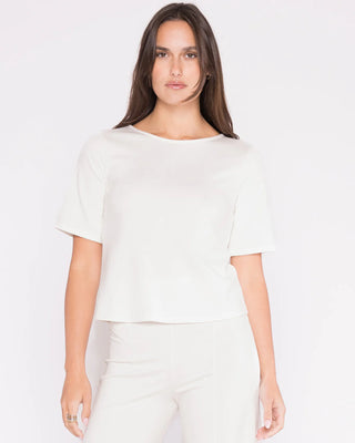 Ripley Rader Off-White Ponte Knit Short Sleeve Top Extended