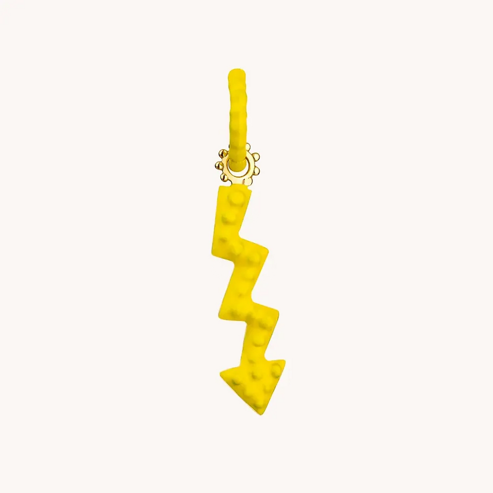 GAYA Joaillerie Arrow Earring Enamelled Charm Yellow