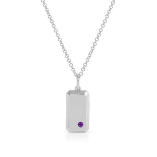 EF Collection Birthstone Dog Tag Necklace