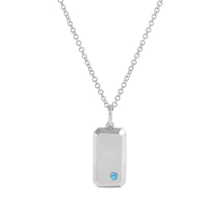 EF Collection Birthstone Dog Tag Necklace