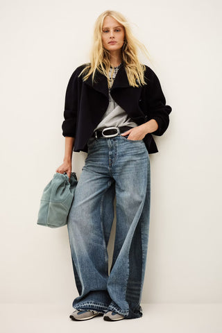 Ba&sh Kemelia Cropped Coat Blue