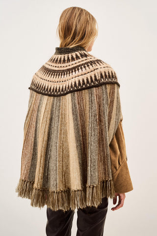 Ba&sh Woolen Poncho Prato Brown
