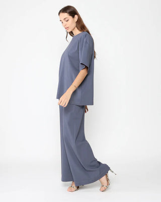 Ripley Rader Sea Blue Ponte Knit Big Shirt