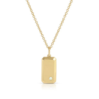 EF Collection Birthstone Dog Tag Necklace