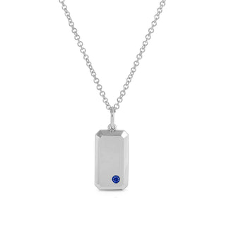 EF Collection Birthstone Dog Tag Necklace
