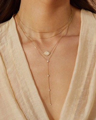 EF Collection Diamond Callae Lariat Necklace