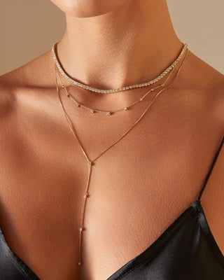 EF Collection Diamond Callae Lariat Necklace
