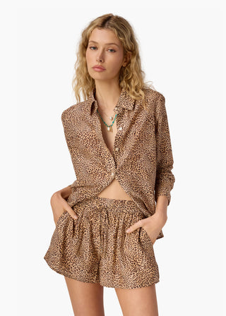 Cami NYC Rafella Silk Cotton Top Leo