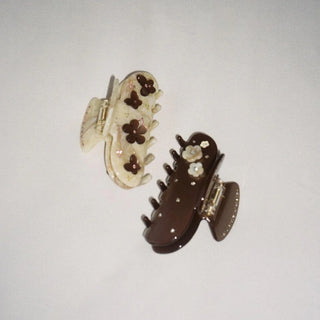 Emi Jay Sweetheart Hair Clip in Cocoa Chantilly Angel Food