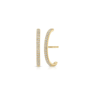 EF Collection Diamond Cuffed Stud Earrings