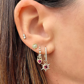 Three Stories Double Diamond Stud