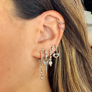 Three Stories Double Diamond Stud