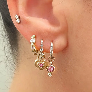 Three Stories Double Diamond Stud